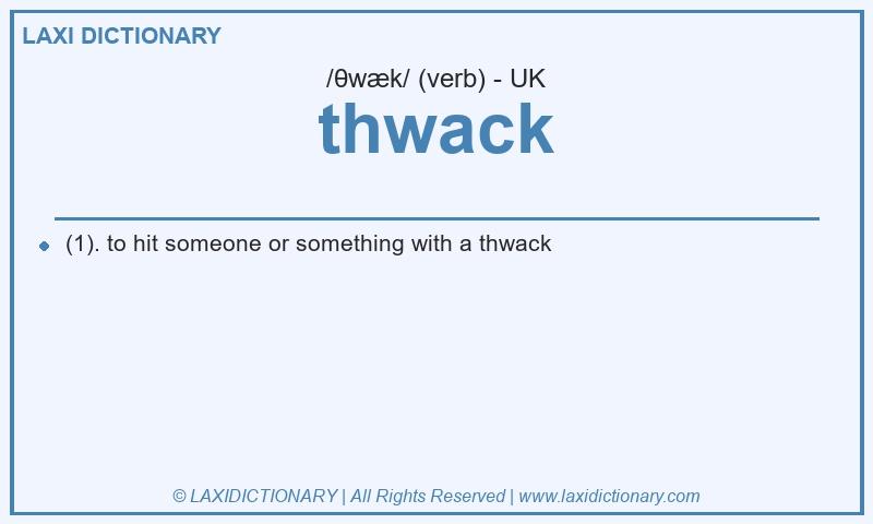 Definition thwack in British English