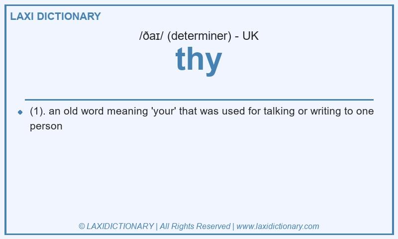 Definition thy in British English