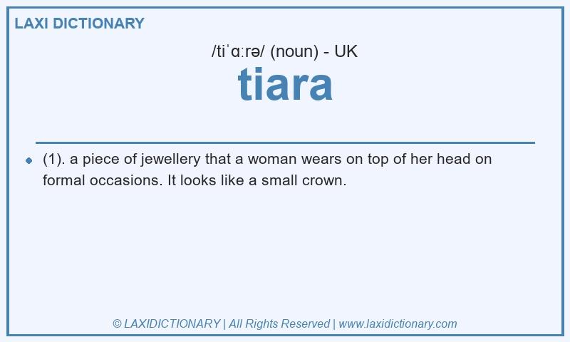 Definition tiara in British English