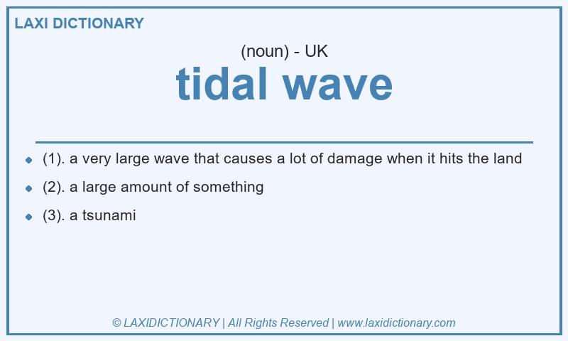 Definition tidal wave in British English