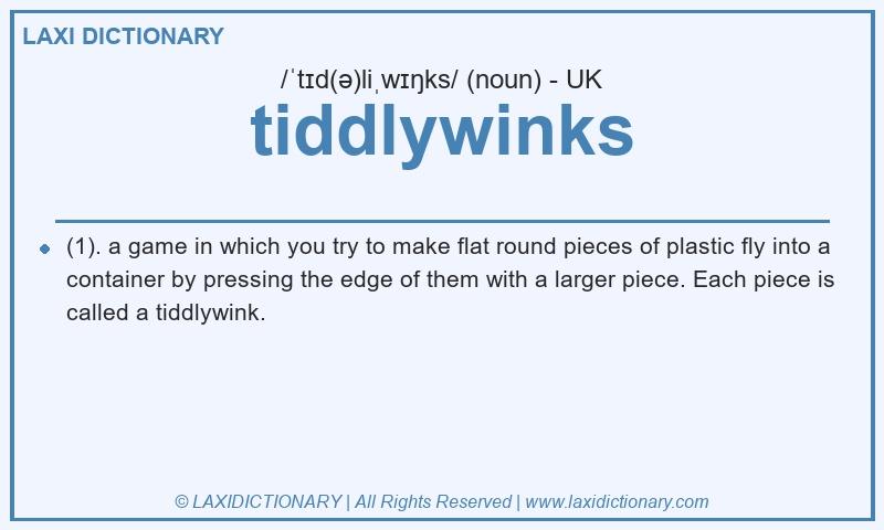 Definition tiddlywinks in British English