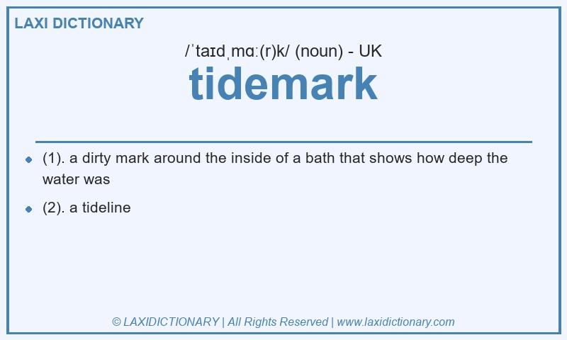 Definition tidemark in British English