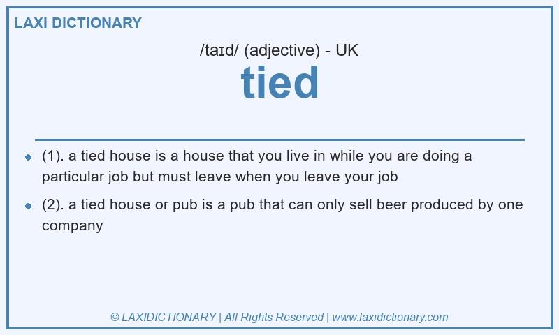 Definition tied in British English