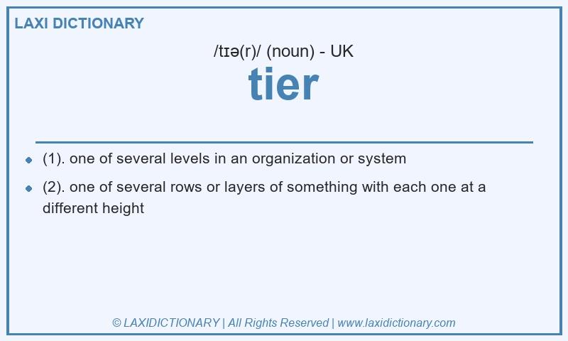 Definition tier in British English