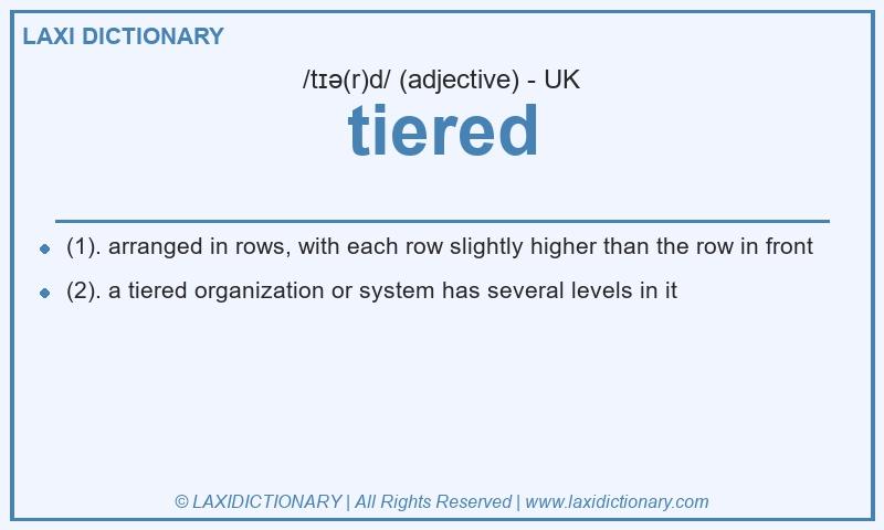 Definition tiered in British English
