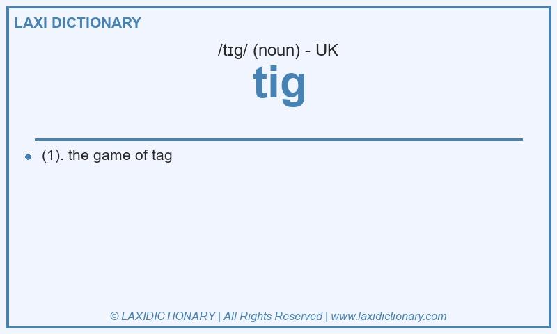 Definition tig in British English