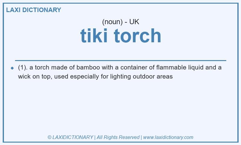 Definition tiki torch in British English