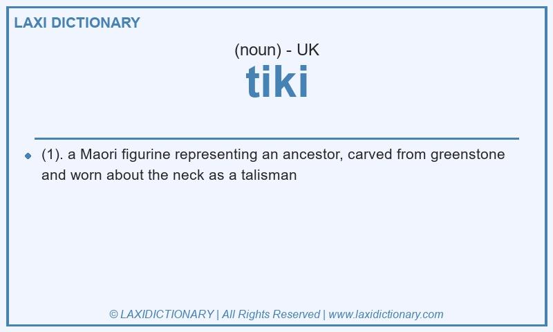 Definition tiki in British English