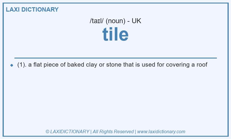 Definition tile in British English