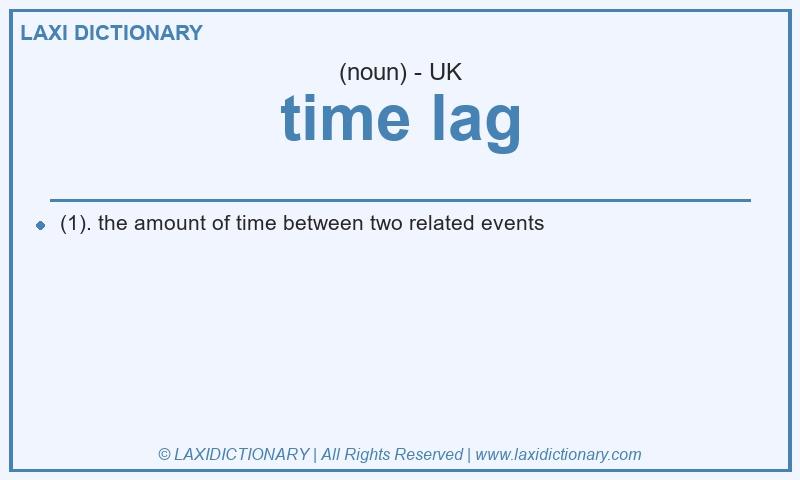 Definition time lag in British English