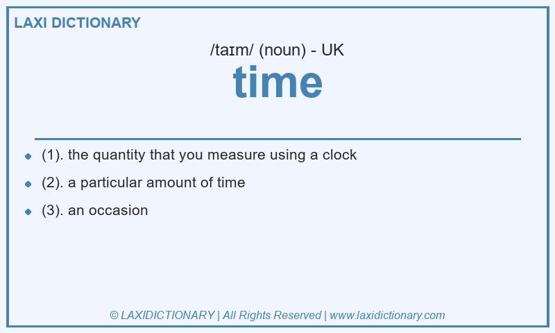 Definition time in British English