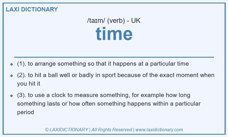 Definition time in British English