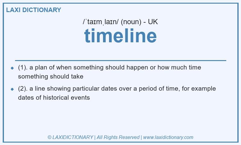 Definition timeline in British English