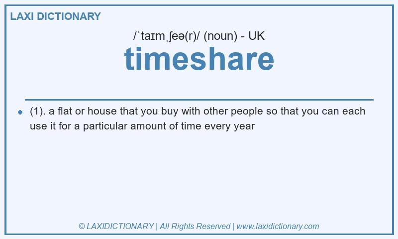 Definition timeshare in British English