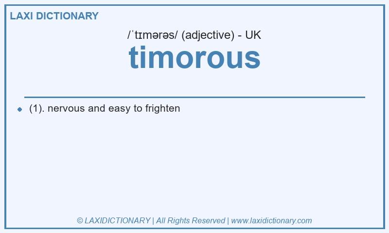 Definition timorous in British English