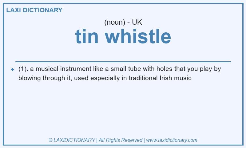 Definition tin whistle in British English