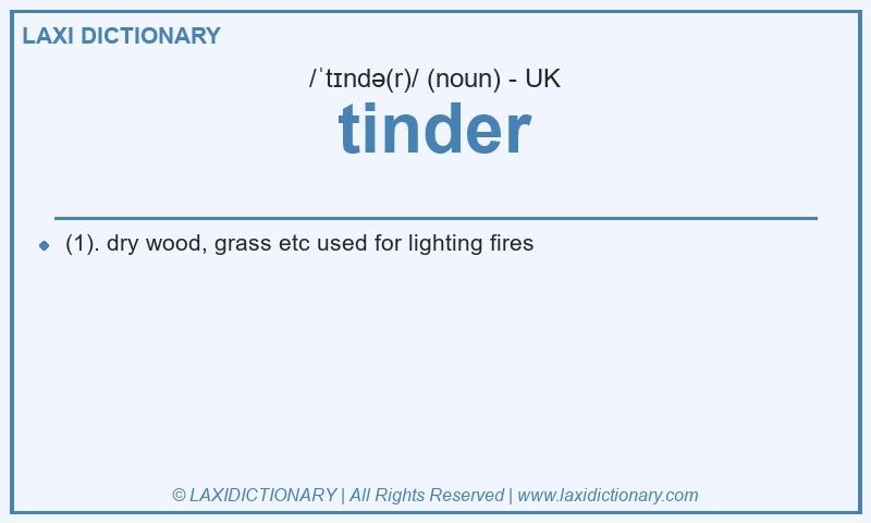 Definition tinder in British English