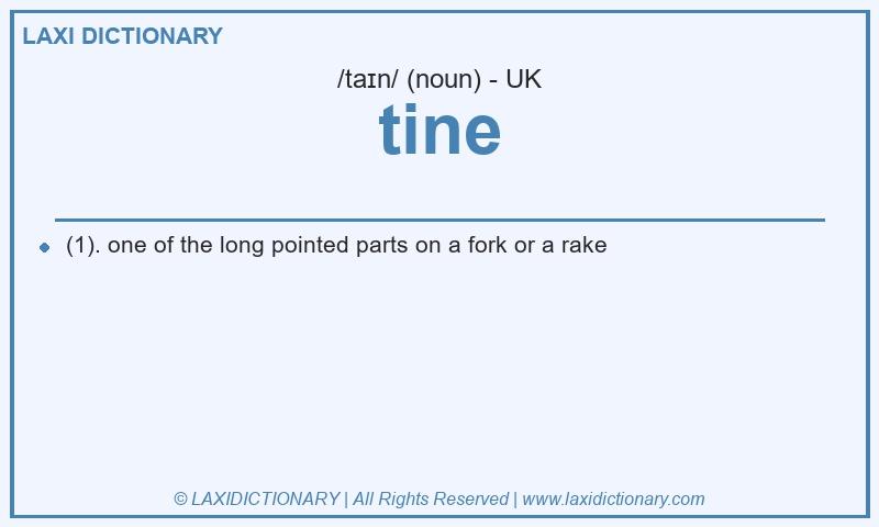 Definition tine in British English