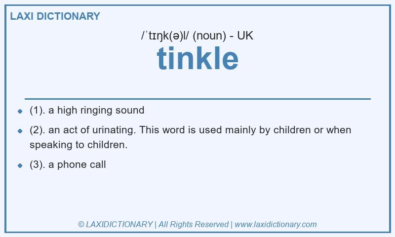 Definition tinkle in British English