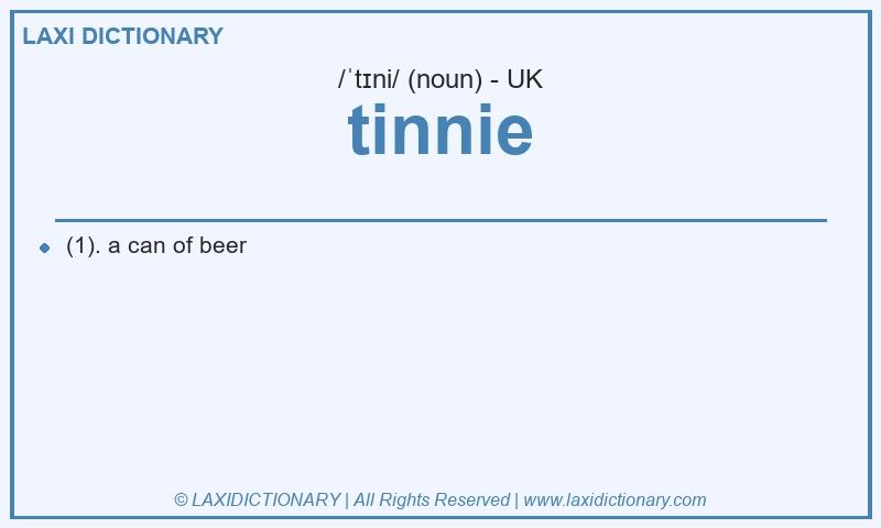 Definition tinnie in British English