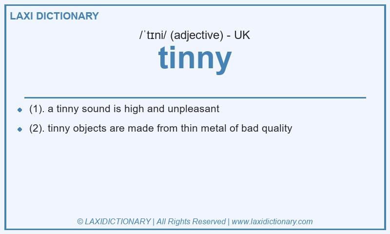 Definition tinny in British English