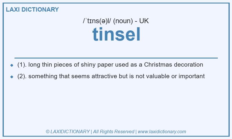 Definition tinsel in British English