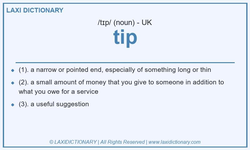 Definition tip in British English