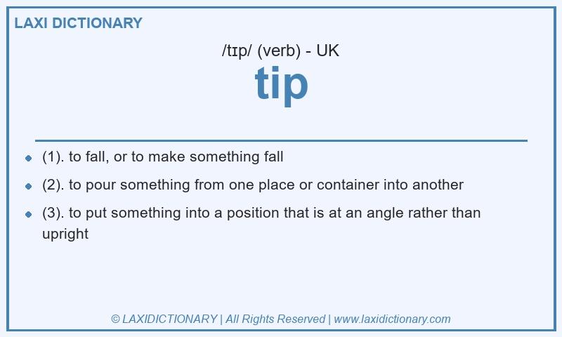 Definition tip in British English