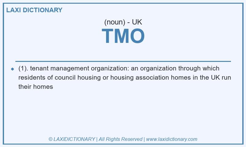 Definition TMO in British English