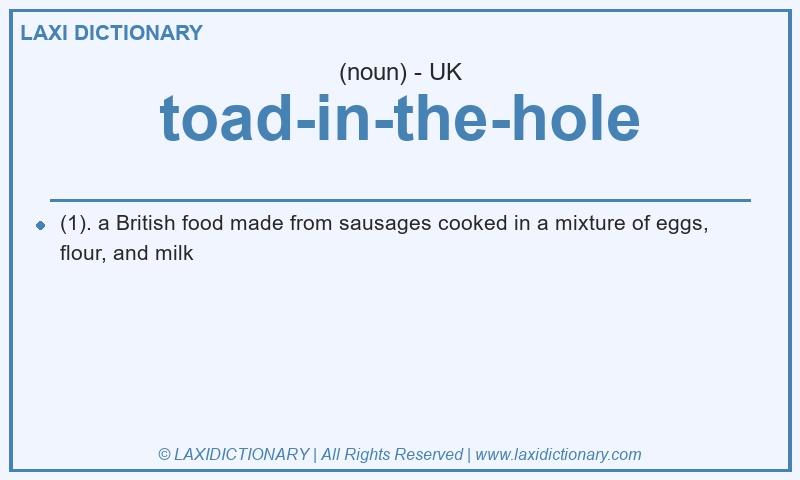 Definition toad-in-the-hole in British English