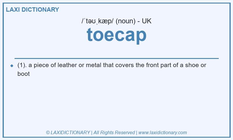 Definition toecap in British English