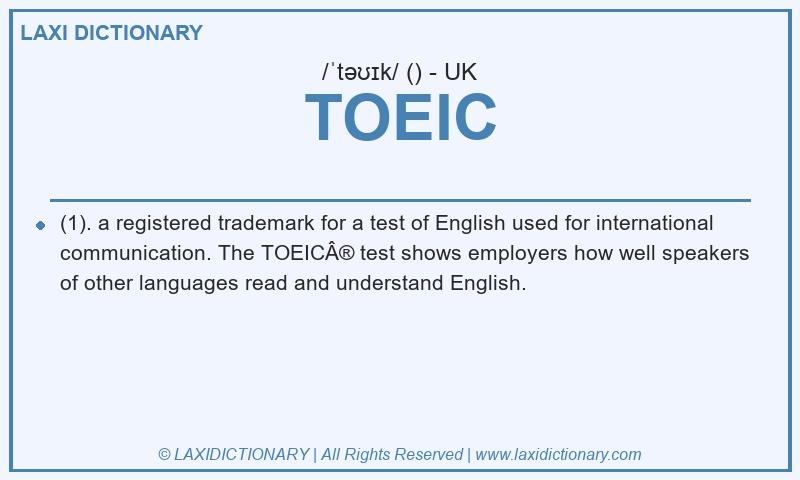 Definition TOEIC in British English