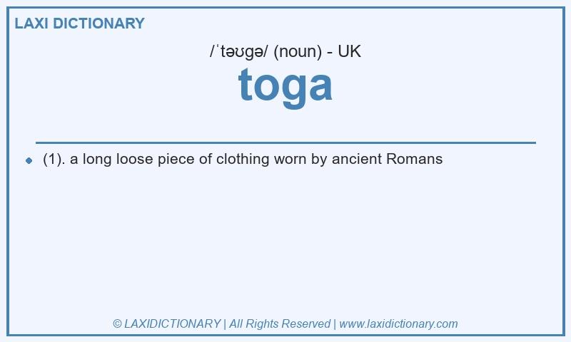 Definition toga in British English