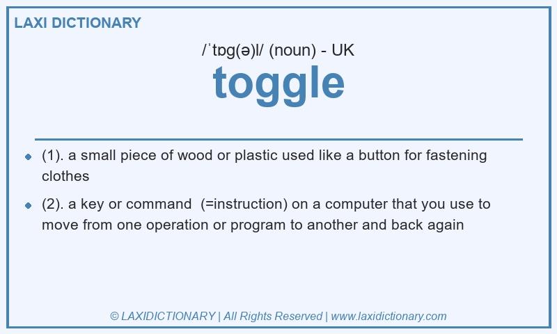 Definition toggle in British English