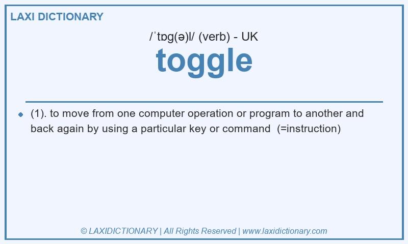 Definition toggle in British English