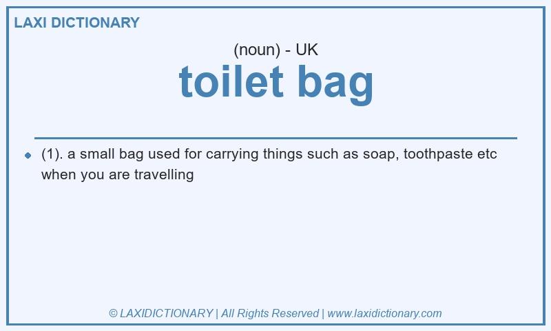 Definition toilet bag in British English