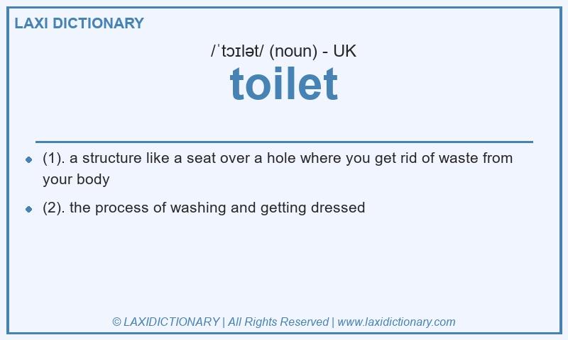 Definition toilet in British English