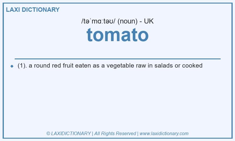 Definition tomato in British English
