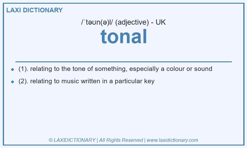 Definition tonal in British English