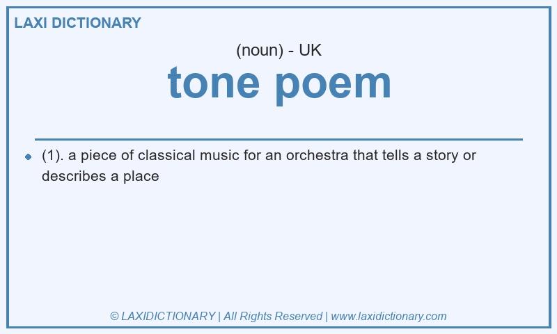 Definition tone poem in British English