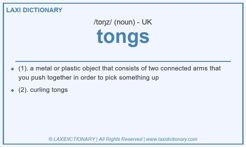 Definition tongs in British English