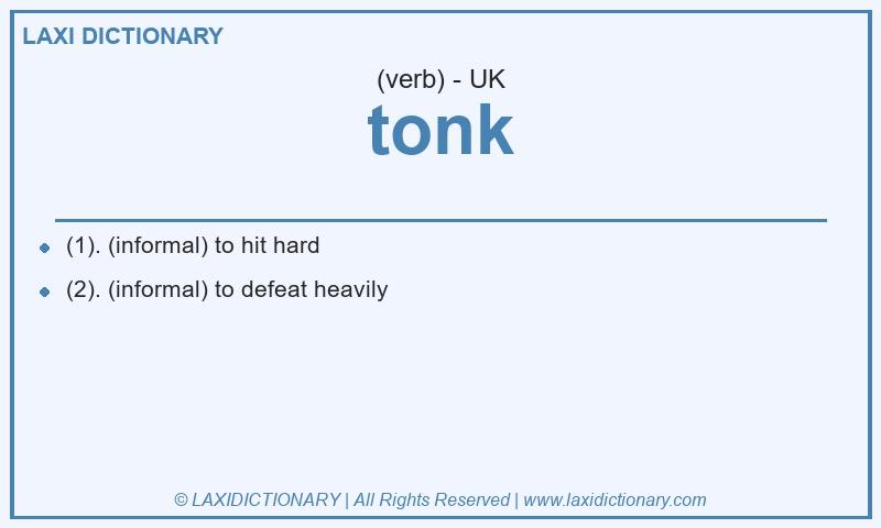 Definition tonk in British English
