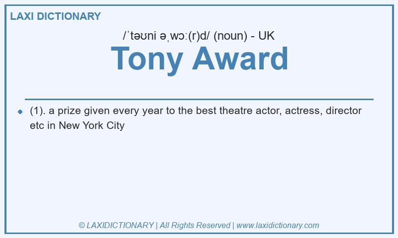 Definition Tony Award in British English