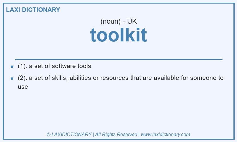 Definition toolkit in British English