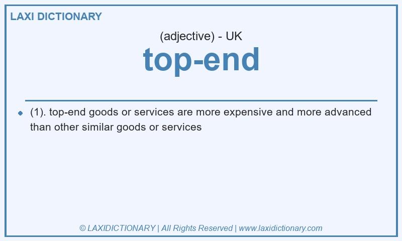 Definition top-end in British English