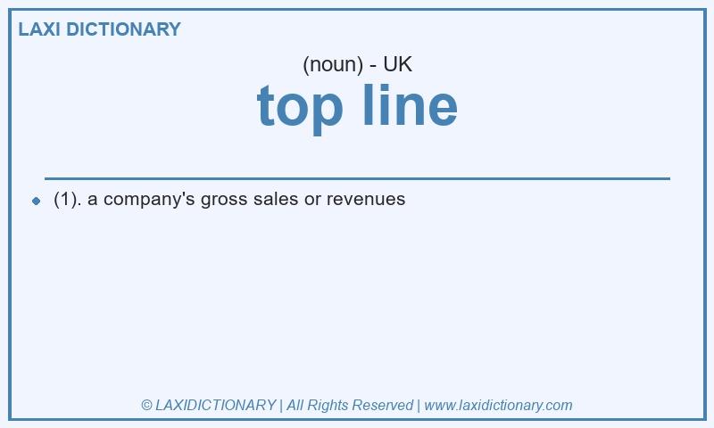 Definition top line in British English