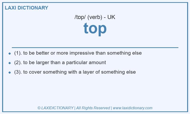Definition top in British English