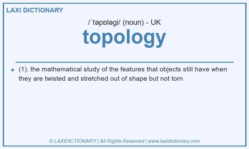 Definition topology in British English