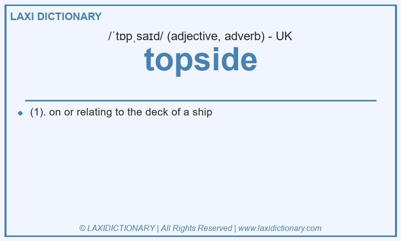 Definition topside in British English