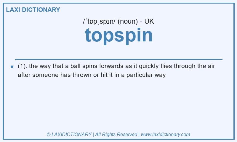 Definition topspin in British English